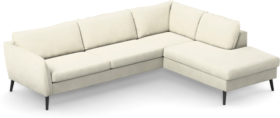 County - 2,5-sits soffa med divan höger - Vit