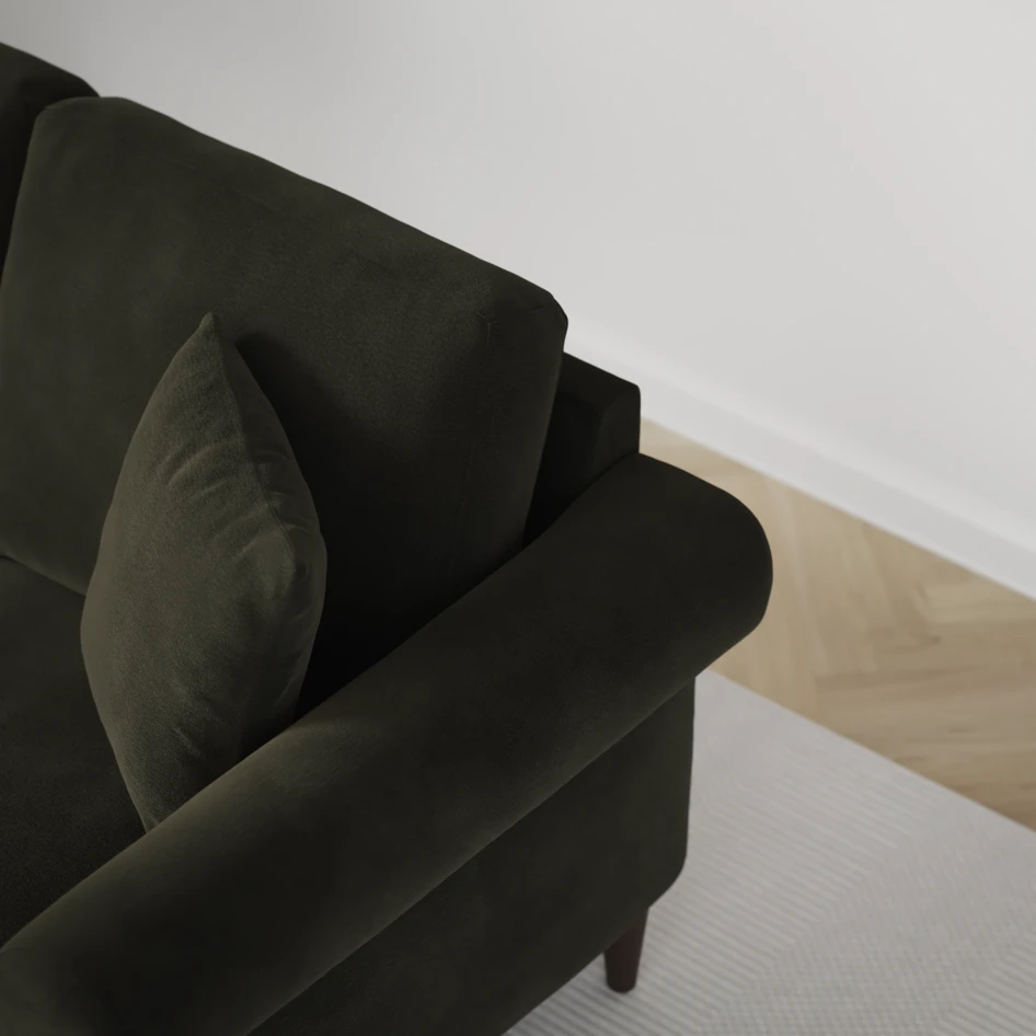Eden - 3-sits soffa svängd - Grön