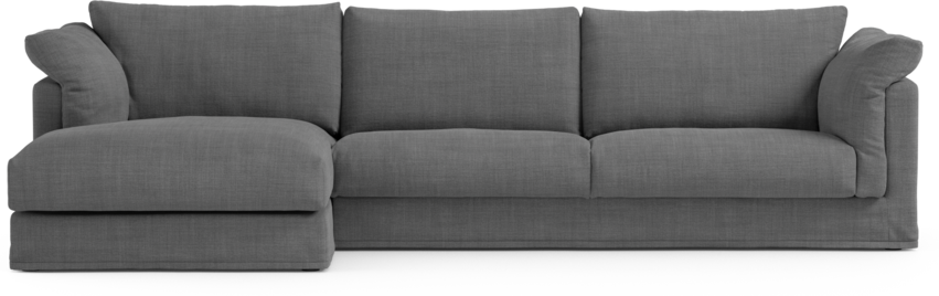 Cherrie Klädsel -  3-sits soffa med schäslong vänster - Grå
