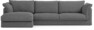 Cherrie Klädsel -  3-sits soffa med schäslong vänster - Grå