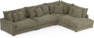 Rossi - 4-sits soffa med divan höger - Grön
