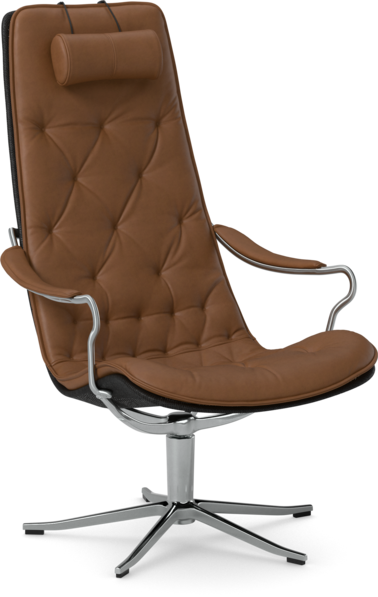 Moore - Fåtölj hög rygg - Brun