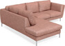 Madison - 2-sits soffa med divan vänster - Röd
