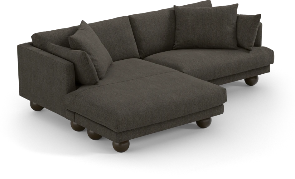 Harper - 4-sits med schäslong XL vänster - Brun