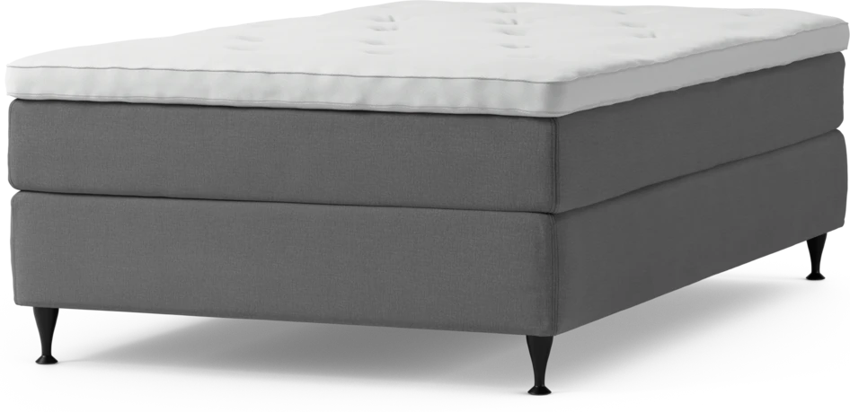 Delux Sense - Kontinentalsäng, enkelsäng 120 cm med bäddmadrass och sängben
