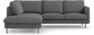 Madison Lux - 2-sits soffa med divan vänster - Grå