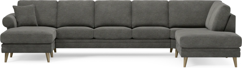 Eden - 3-sits soffa med schäslong vänster och divan höger - Grå