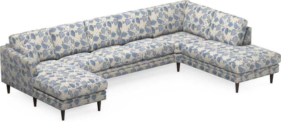 Eden - 3-sits soffa med schäslong vänster och divan höger - Flerfärgad