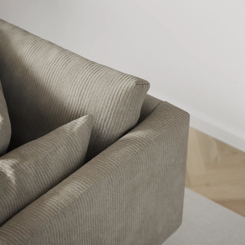 Harper - 3-sits soffa med divan vänster - Grå