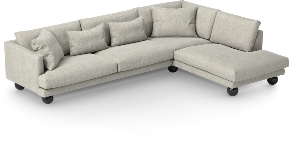 Harper - 3-sits soffa med divan höger - Vit