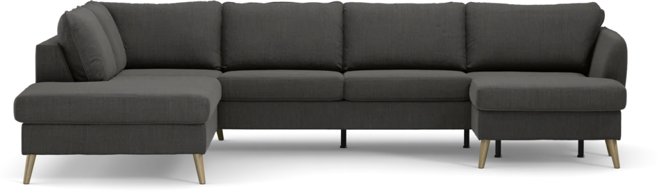 County - 3-sits soffa med divan vänster och schäslong höger - Grå
