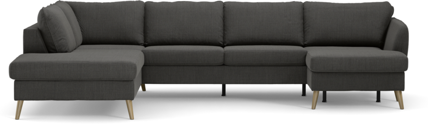 County - 3-sits soffa med divan vänster och schäslong höger - Grå
