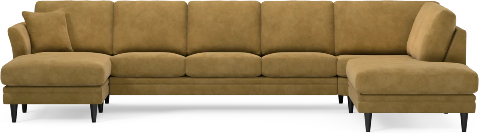 Eden - 3-sits soffa med schäslong vänster och divan höger - Gul
