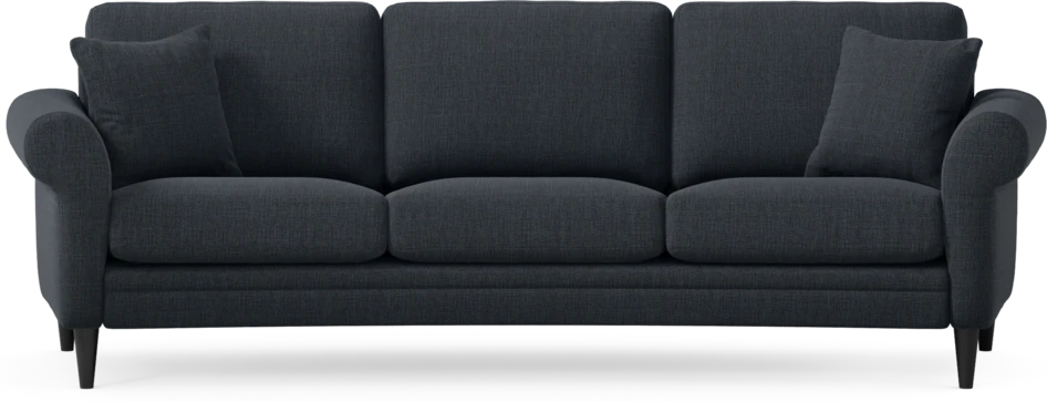 Eden - 3-sits soffa svängd - Blå