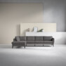 County - 3-sits soffa med divan vänster - Brun