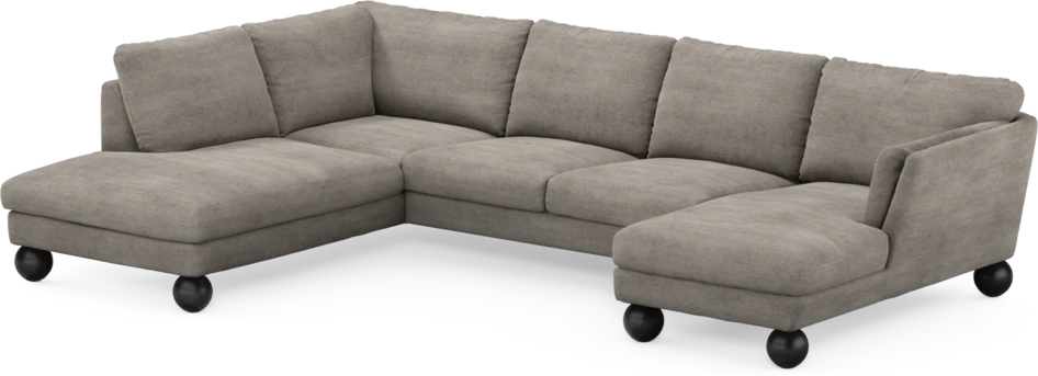 Madison Lux - 2-sits soffa med divan vänster och schäslong höger - Beige