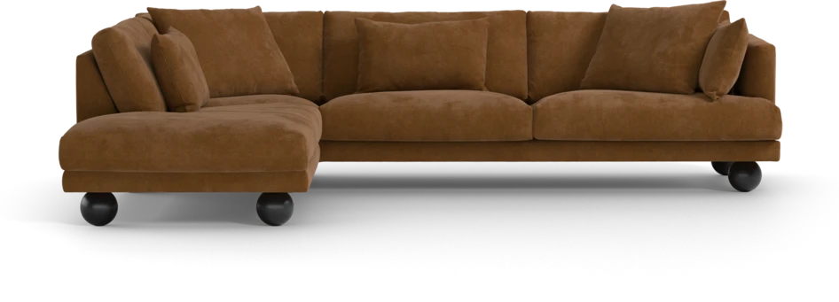 Harper - 3-sits soffa med divan vänster - Orange