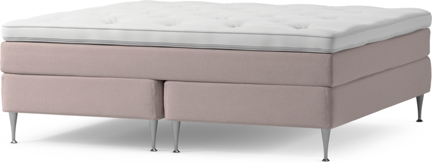 Delux Sense - Kontinentalsäng, dubbelsäng med bäddmadrass och sängben