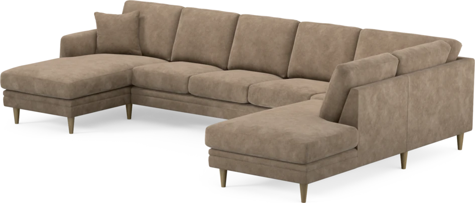 Eden - 3-sits soffa med schäslong vänster och divan höger - Beige