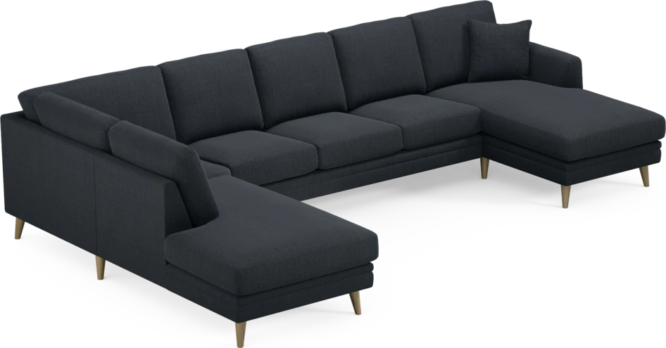 Eden - 3-sits soffa med divan vänster och schäslong höger - Blå