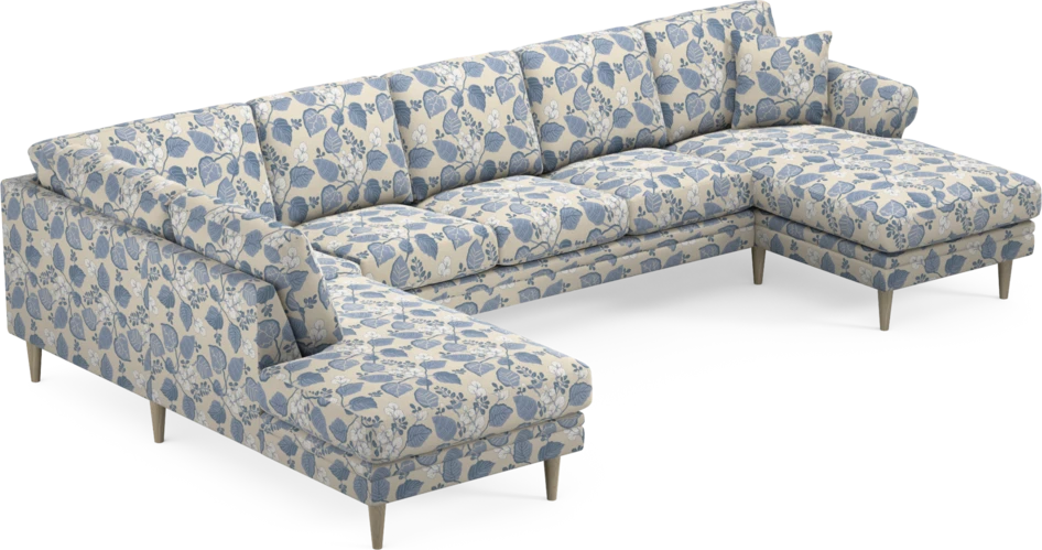 Eden - 3-sits soffa med divan vänster och schäslong höger - Flerfärgad