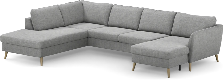 County - 3-sits soffa med divan vänster och schäslong höger - Grå