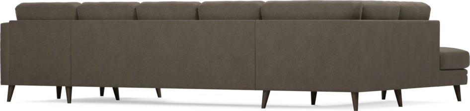 Eden - 3-sits soffa med divan vänster och schäslong höger - Brun