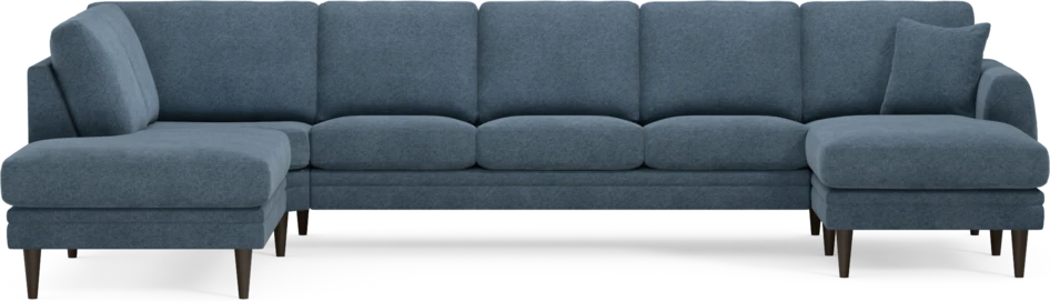 Eden - 3-sits soffa med divan vänster och schäslong höger - Blå