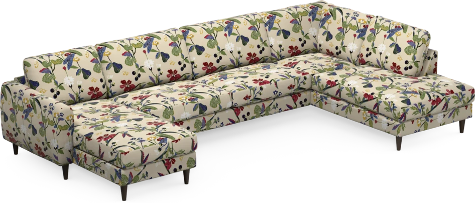 Bridge - 3-sits soffa med schäslong vänster och divan höger - Flerfärgad