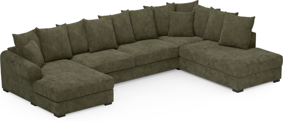 Town - 3-sits soffa med divan höger och schäslong vänster - Grön