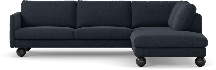 Madison Lux - 3-sits soffa med divan höger - Blå