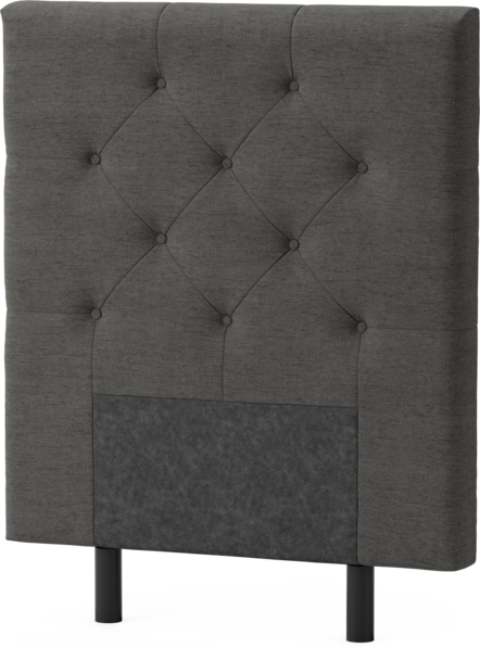 Delux Pikerad Låg - Sänggavel, 90-210 cm - Grå