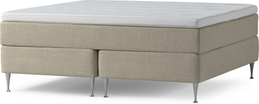 Delux Dream - Kontinentalsäng, dubbelsäng med bäddmadrass och sängben - Beige