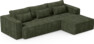 Ide - Bäddsoffa 3-sits med schäslong höger - Grön