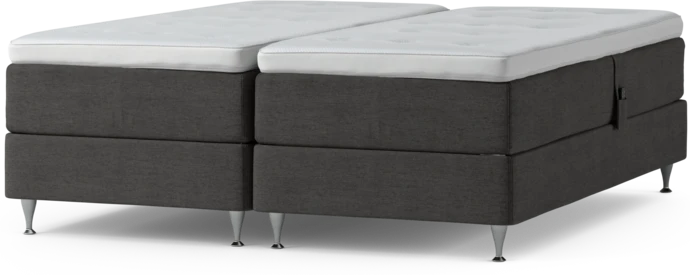 Delux Dream, Ställbar säng, dubbelsäng med bäddmadrass och sängben