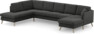 Eden - 3-sits soffa med divan vänster och schäslong höger - Svart