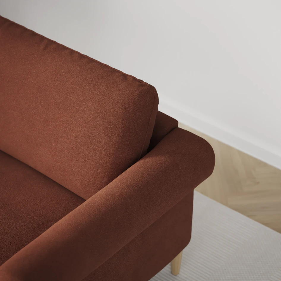 Bridge - 3-sits soffa med schäslong vänster och divan höger - Orange