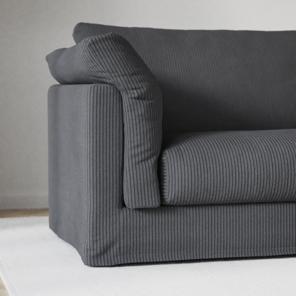 Cherrie Klädsel - Klädsel till 3-sits soffa med divan höger - Grön