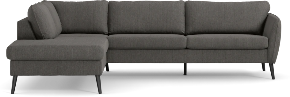 County - 2,5-sits soffa med divan vänster - Brun