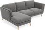 Madison Lux - 2-sits soffa med schäslong vänster - Grå