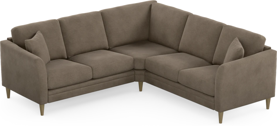 Eden - Hörnsoffa, 2+2-sits - Brun