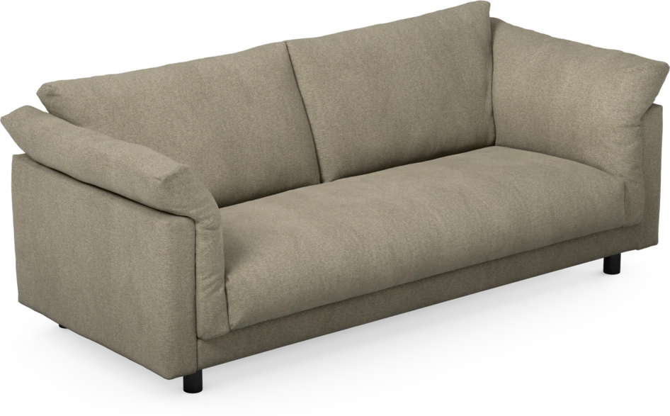 Cherrie - 2,5-sits soffa, hel dyna, fast klädsel - Grå
