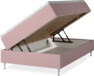 New York - Förvaringssäng, enkelsäng med bäddmadrass - Rosa