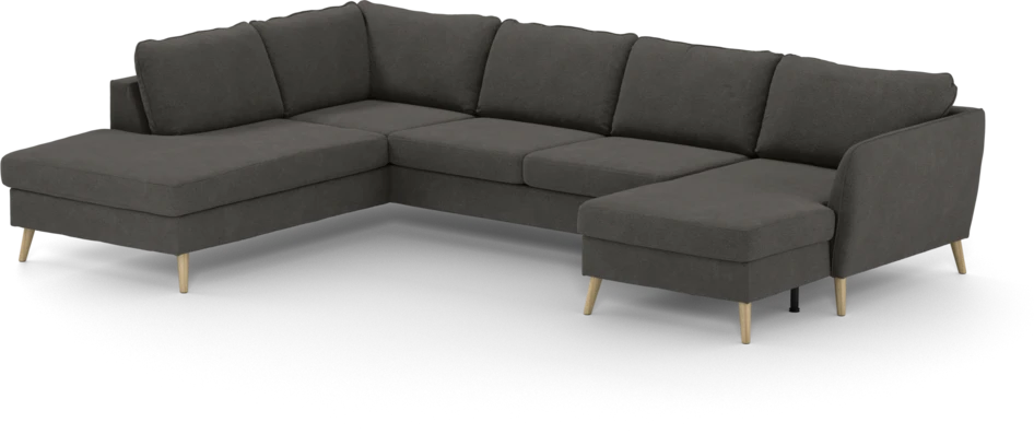 County - 3-sits soffa med divan vänster och schäslong höger - Brun