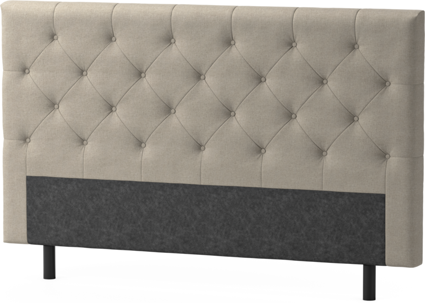 Delux Pikerad Låg - Sänggavel, 90-210 cm - Beige