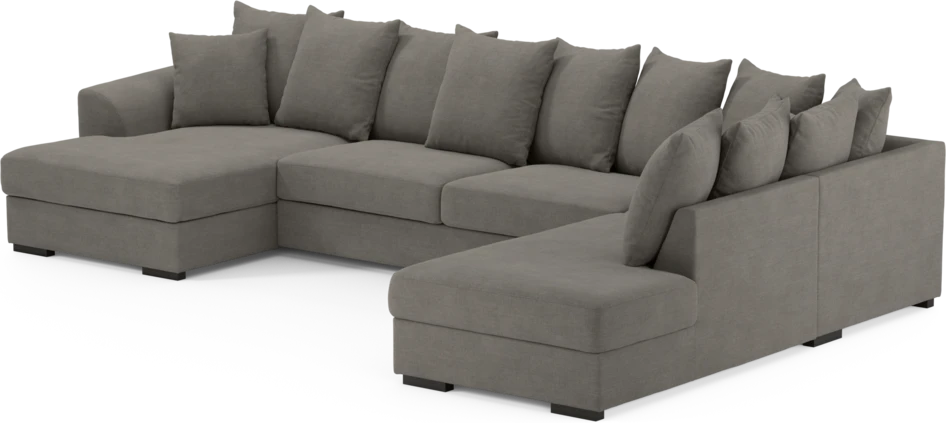 Town - 3-sits soffa med divan höger och schäslong vänster - Grå