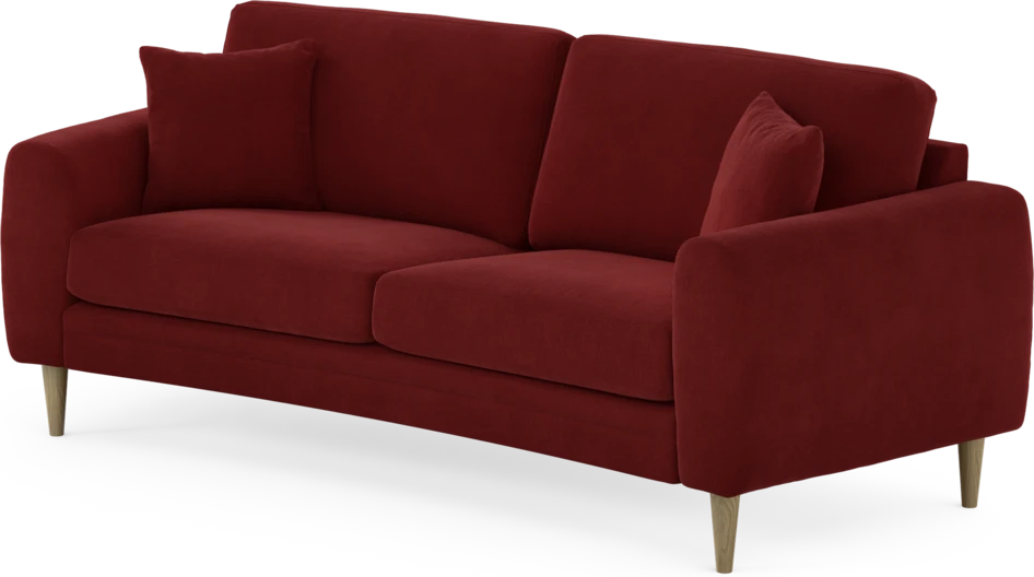 Eden - 2,5-sits soffa svängd - Röd
