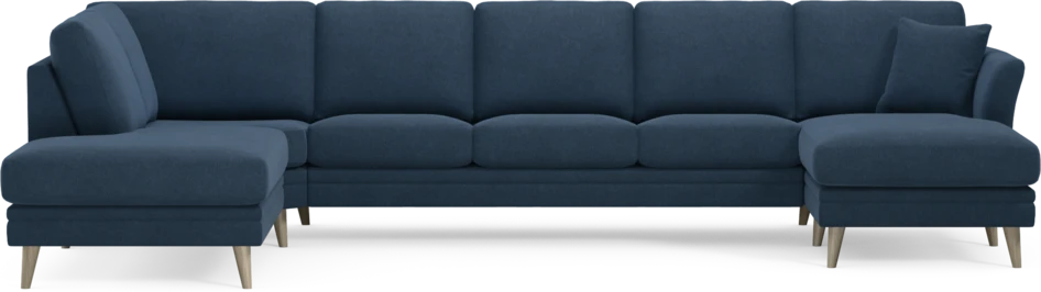 Eden - 3-sits soffa med divan vänster och schäslong höger - Blå
