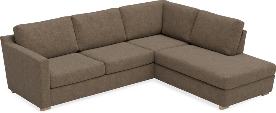Friday - 2,5-sits soffa med divan höger - Brun