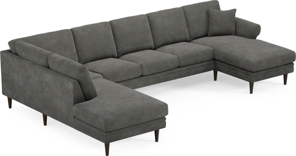 Eden - 3-sits soffa med divan vänster och schäslong höger - Grå